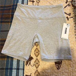 RBX heather gray athletic biker shorts. Women’s L  NWT